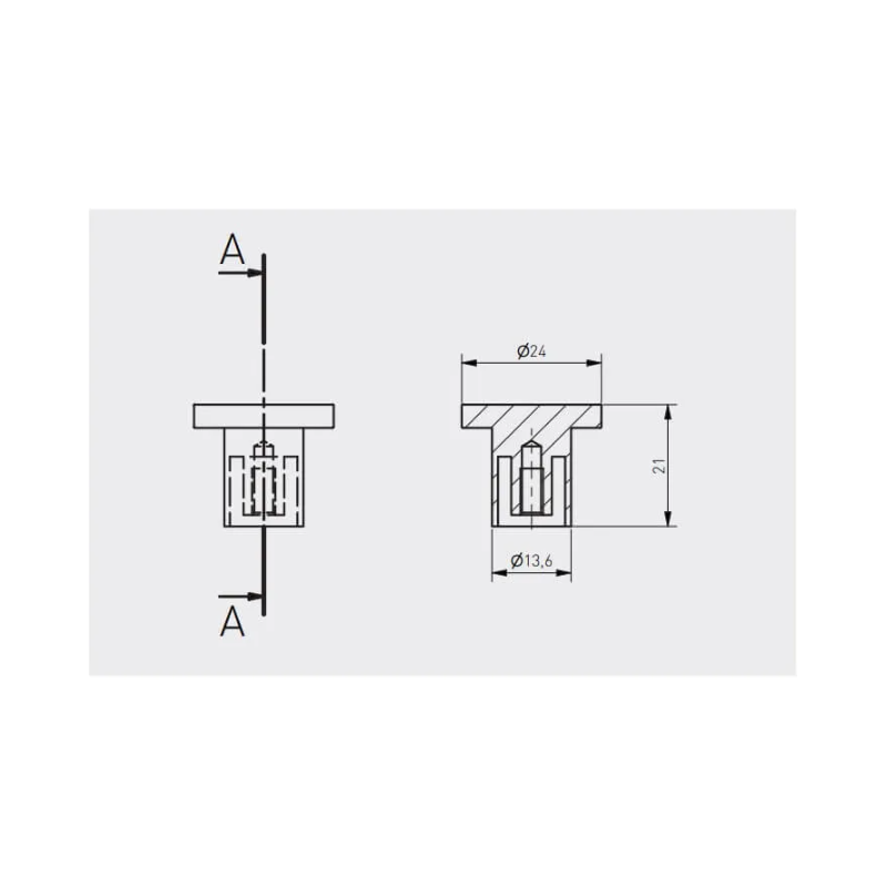 GTV GZ SPOT 24mm czarny mat
