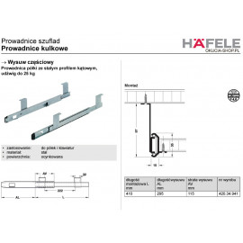 PROWADNICA POD KLAWIAT  L-410 420.34.941