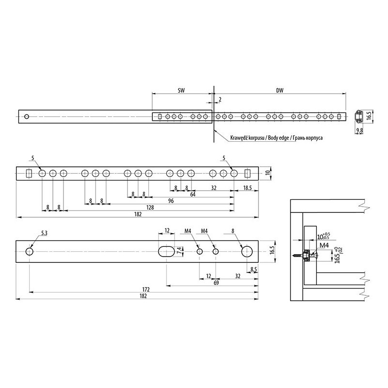 PROWADNICA GTV  KULKOWA  17/278