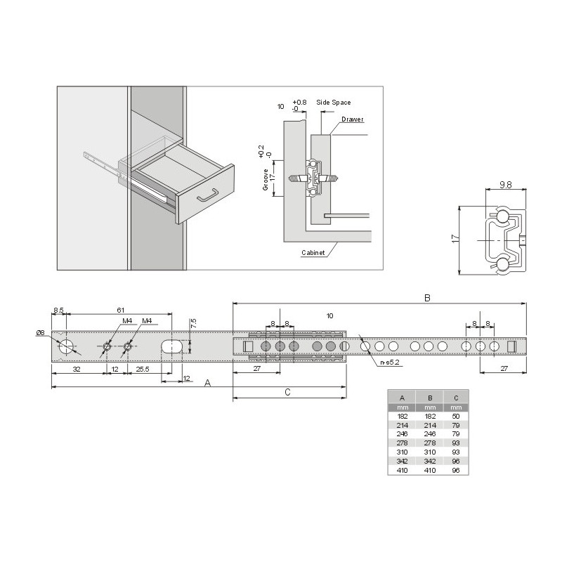 PROWADNICA GTV  KULKOWA  17/278