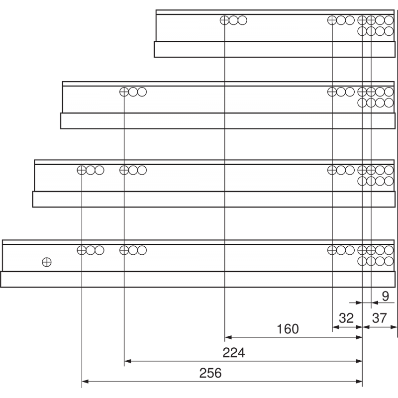 PROWADNICA MOVENTO blumotion S 760H4500S 40kg