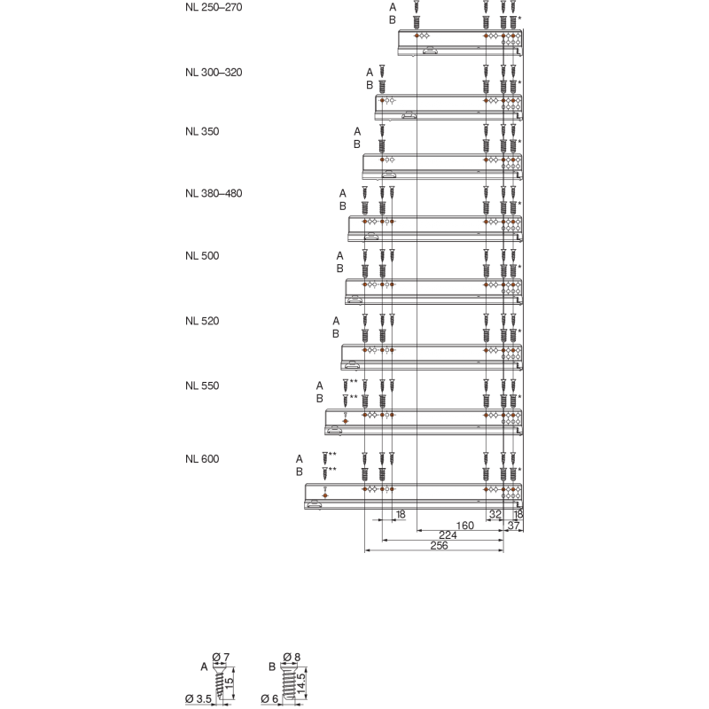 PROWADNICA MOVENTO blumotion S 760H3000S 40kg