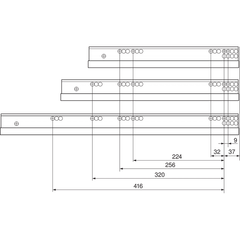 PROWADNICA MOVENTO blumotion S 766H7000S 60kg