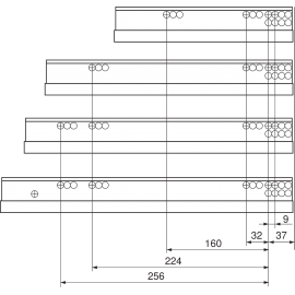 PROWADNICA MOVENTO blumotion S 760H2500S 40kg
