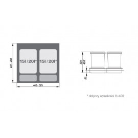 POJEMNIK R  PRACTIKO 60 2x15l