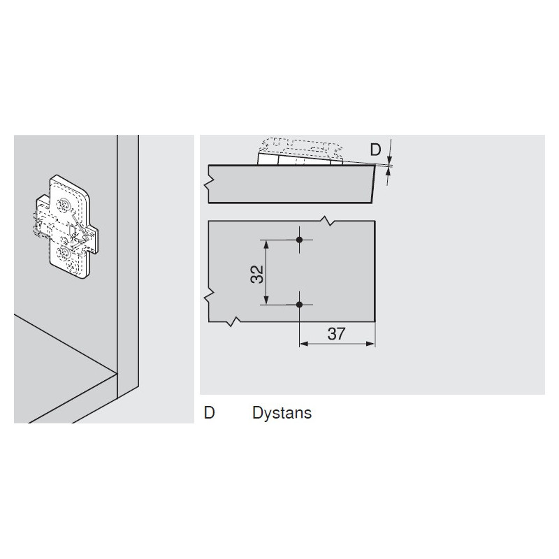 PŁYTKA MONTAŻOWA B 171A5070 W-DIST V50  +5'