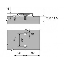 PROWADNIK B CLIP  175H9160         H-6