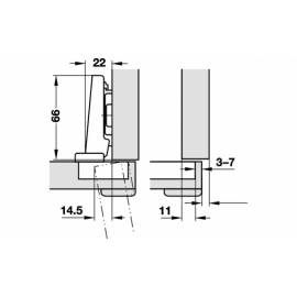 ZAWIAS B CLIPTOP  KĄTOWY  DN     71T9550