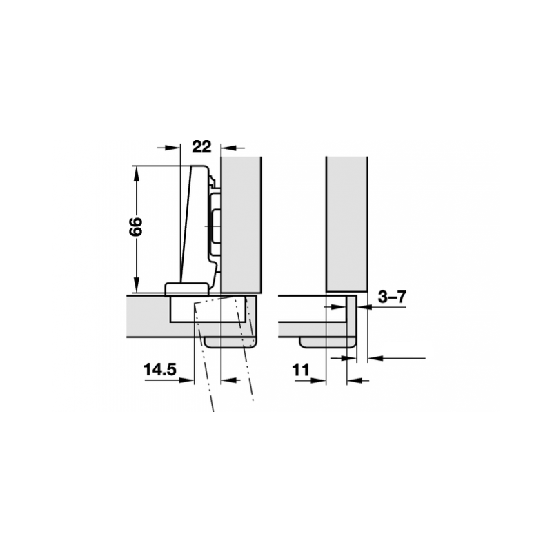 ZAWIAS B CLIPTOP  KĄTOWY  DN     71T9550