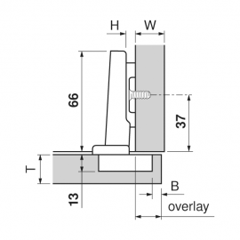 ZAWIAS B CLIPTOP  KĄTOWY  DN     71T9550