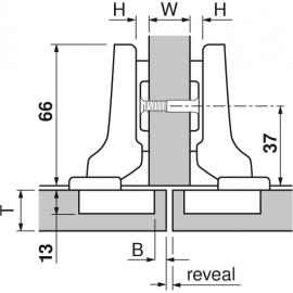 ZAWIAS B CLIPTOP  KĄTOWY  DB     71T9650