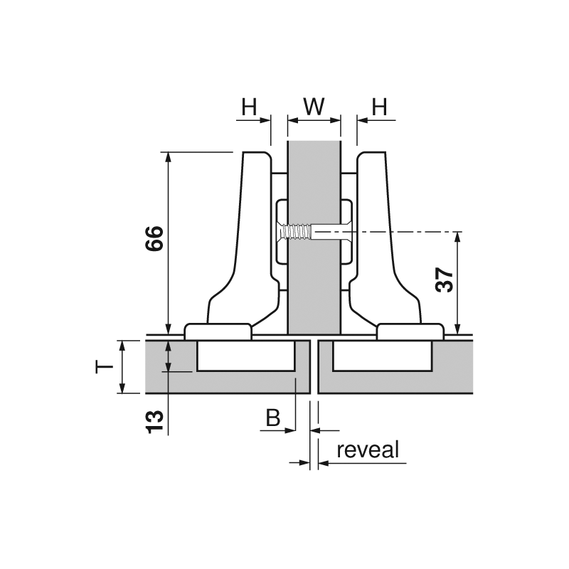 ZAWIAS B CLIPTOP  KĄTOWY  DB     71T9650