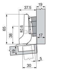 ZAWIAS B CLIPTOP  KĄTOWY  DB     71T9650