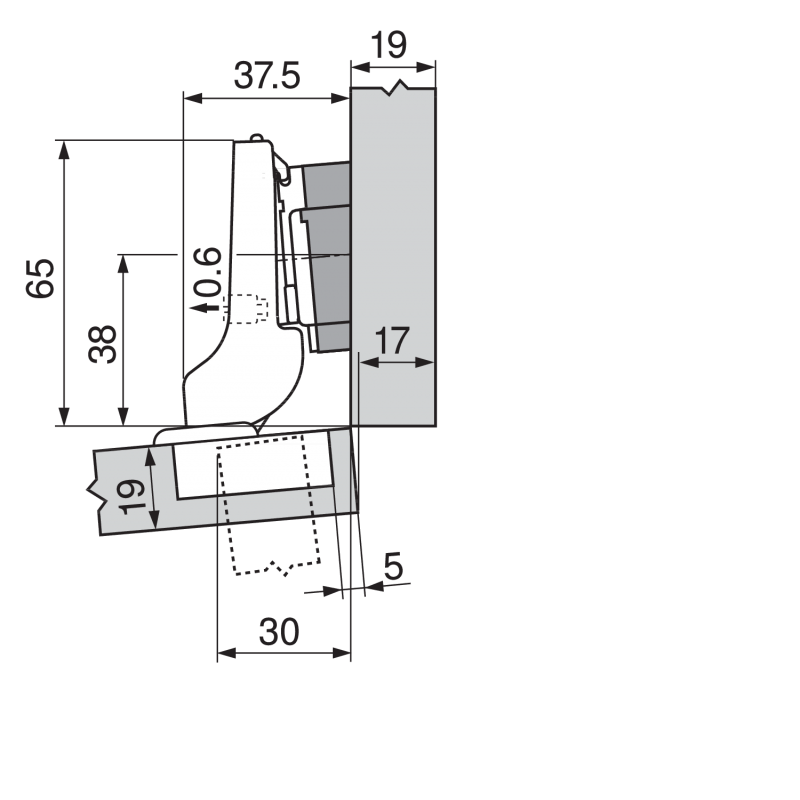 ZAWIAS B CLIPTOP  KĄTOWY  DB     71T9650