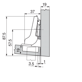 ZAWIAS B CLIPTOP  KĄTOWY  DB     71T9650