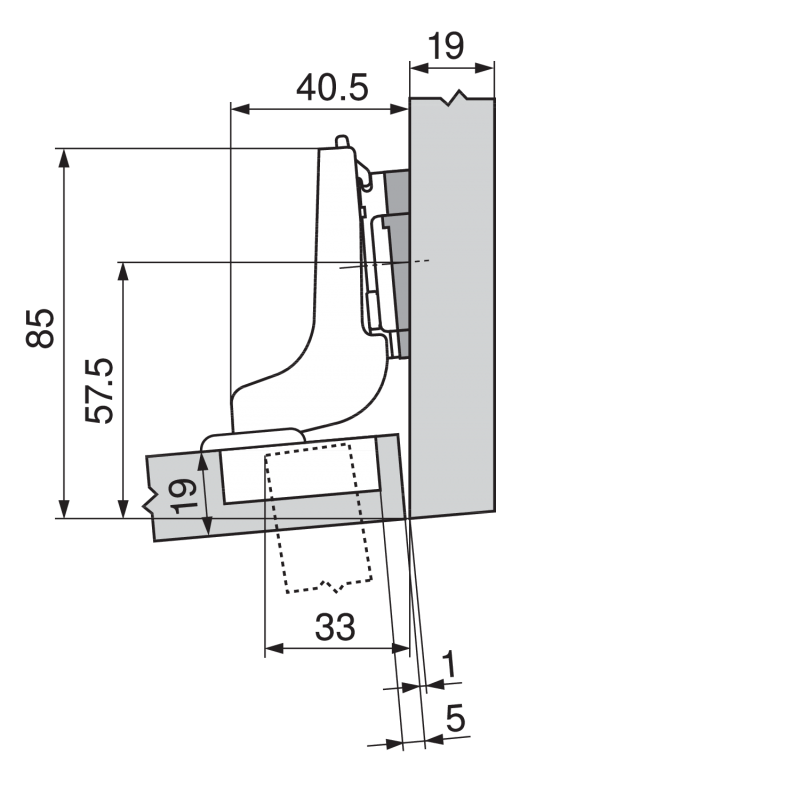 ZAWIAS B CLIPTOP  KĄTOWY  DB     71T9650