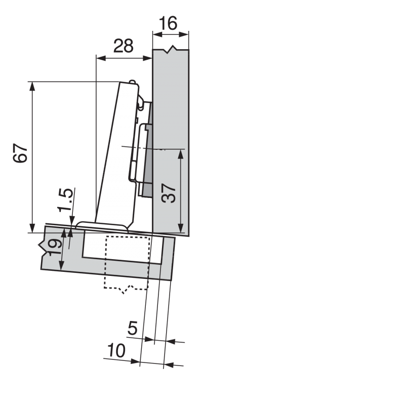 ZAWIAS B CLIPTOP  KĄTOWY  DB     71T9650