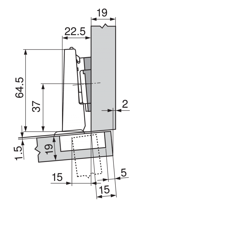 ZAWIAS B CLIPTOP  KĄTOWY  DB     71T9650