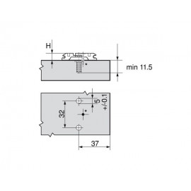 PROWADNIK B CLIP  174H7100E EXPAN. H-0 PROWADNIK B CLIP  174H7100E EXPAN. H-0