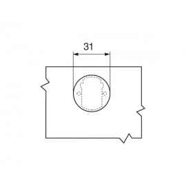 ZAWIAS B CLIP DRZWI SZKŁO DW     75T4300