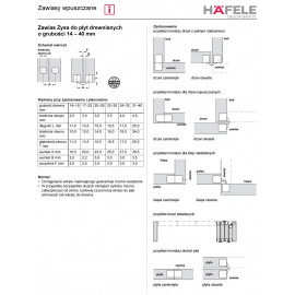 ZAWIAS ZYSA 16MM   HAFELE     341.11.503
