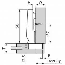ZAWIAS B CLIPTOP  MINI 94'fi-26  DN    71T0550