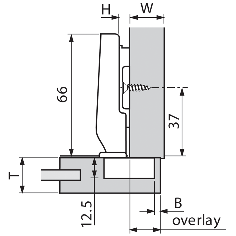 ZAWIAS B CLIPTOP  MINI 94'fi-26  DN    71T0550
