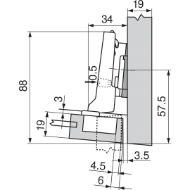 ZAWIAS B CLIPTOP  MINI 94'fi-26  DN    71T0550