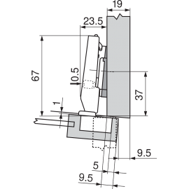 ZAWIAS B CLIPTOP  MINI 94'fi-26  DN    71T0550