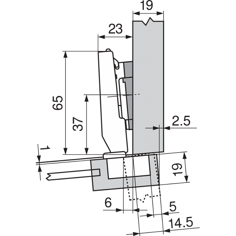 ZAWIAS B CLIPTOP  MINI 94'fi-26  DN    71T0550