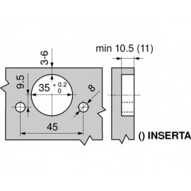 ZAWIAS B CLIP 100' WCISKANY  DN          71M2580