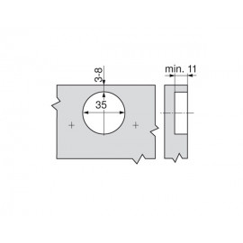 ZAWIAS B CLIPTOP TIPON 170' DN   70T6550