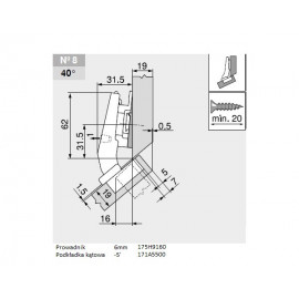 ZAWIAS B CLIPTOP+BLUM  +45'III      79B9458