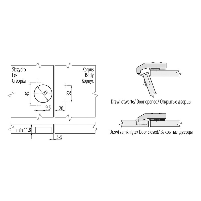 ZAWIAS PUSZKOWY GTV  +PROW SAMODOMYK 90' ZM-HCKT90-BE-S