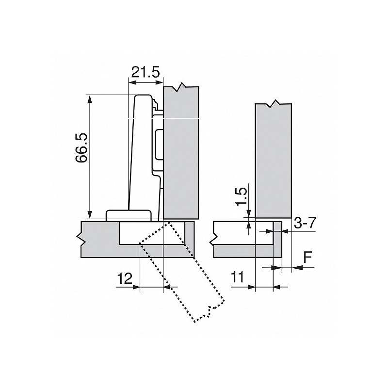 ZAWIAS B CLIPTOP+BLUM  DN          71B3550   V250