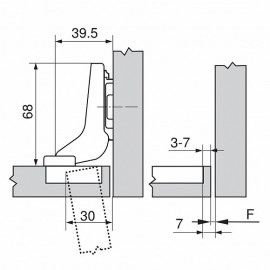 ZAWIAS B CLIPTOP+BLUM  DW         71B3750
