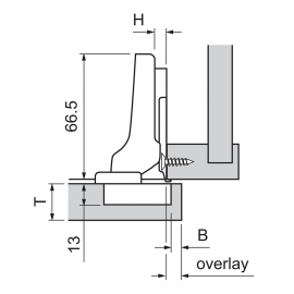 ZAWIAS B CLIPTOP+BLUM  DB           71B3650
