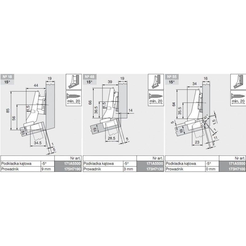 ZAWIAS B CLIPTOP+BLUM  +20'II       79B9555