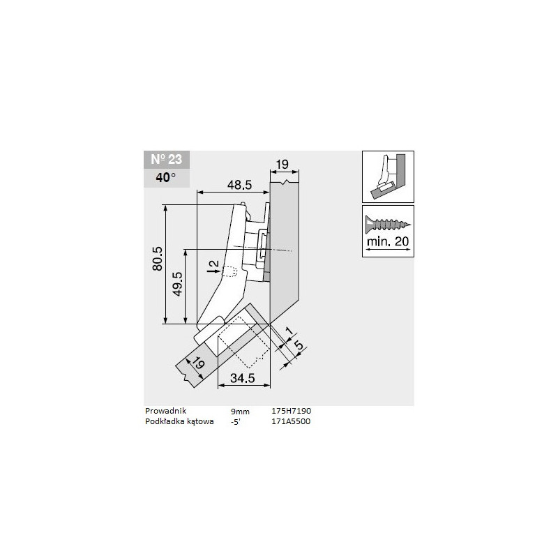 ZAWIAS B CLIPTOP+BLUM  +45'I        79B9658