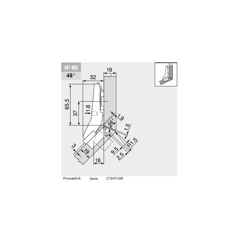 ZAWIAS B CLIPTOP+BLUM  +45'I        79B9658