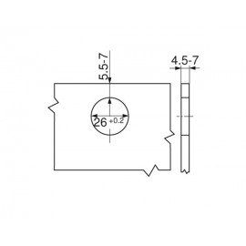 ZAWIAS B CLIP DRZWI SZKŁO DB      75T4200