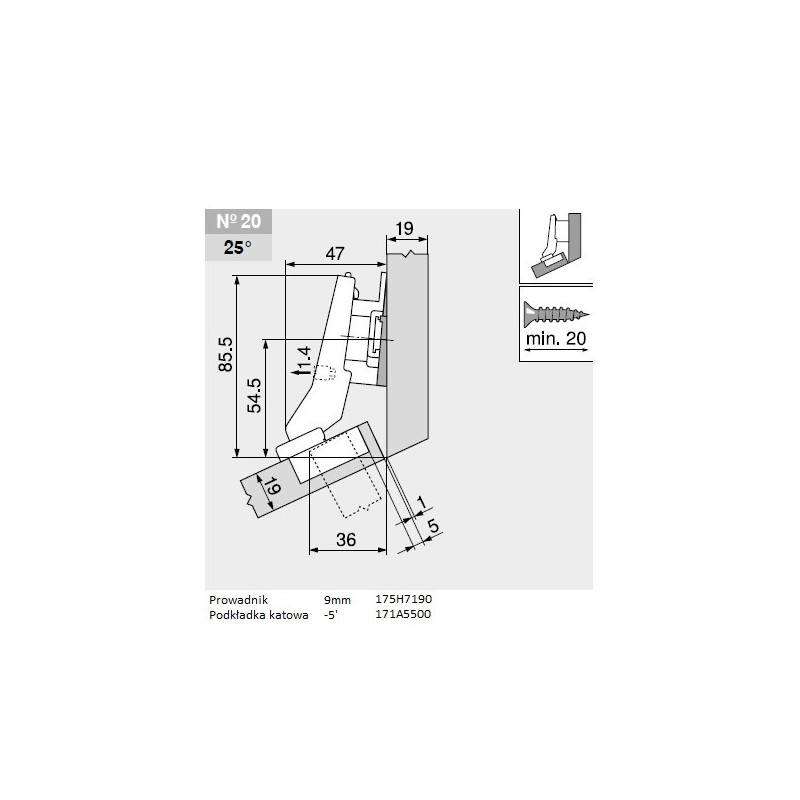 ZAWIAS B CLIPTOP+BLUM  +30'II       79B9556