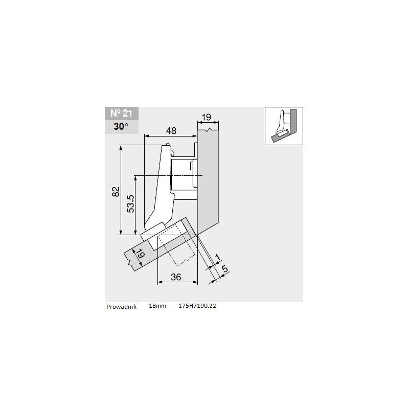 ZAWIAS B CLIPTOP+BLUM  +30'II       79B9556