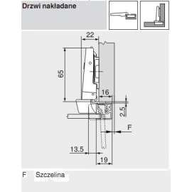 ZAWIAS B CLIPTOP+BLUM DO RAMKI   71B950A