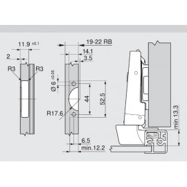 ZAWIAS B CLIPTOP+BLUM DO RAMKI   71B950A