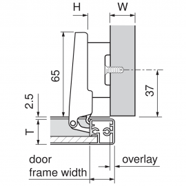 ZAWIAS B CLIPTOP+BLUM DO RAMKI   71B950A