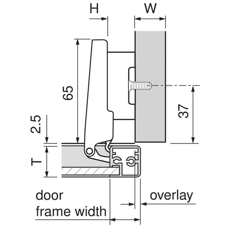 ZAWIAS B CLIPTOP+BLUM DO RAMKI   71B950A