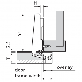 ZAWIAS B CLIPTOP+BLUM DO RAMKI   71B950A
