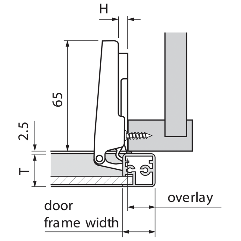 ZAWIAS B CLIPTOP+BLUM DO RAMKI   71B950A