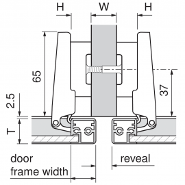 ZAWIAS B CLIPTOP+BLUM DO RAMKI   71B950A